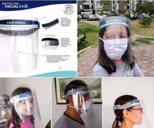 PETpolycarbonate face shield
